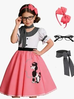 Kid 50s Poodle Skirt Costume